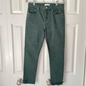 OLIVE GREEN LOFT DENIM PANTS SIZE 6